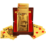 24K GOLD-PLATED PLAYING CARDS WITH CASE