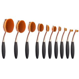 10 Piece Oval Brush Set