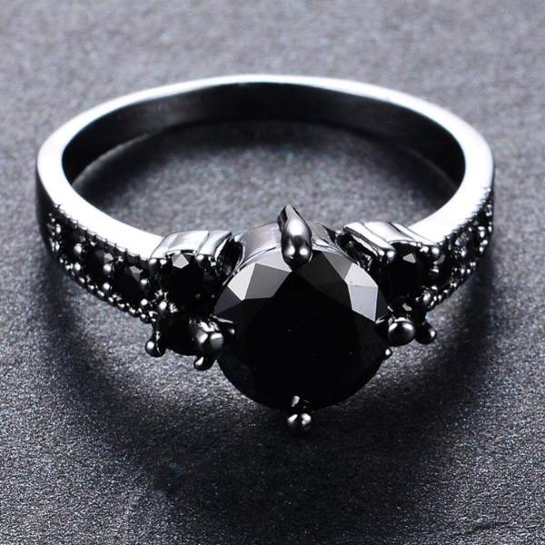 Black Zircon Ring