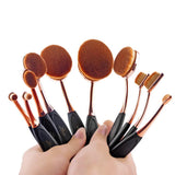 10 Piece Oval Brush Set