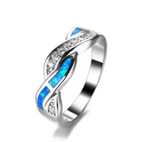 Blue Fire Opal Ring