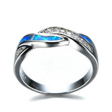 Blue Fire Opal Ring