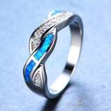 Blue Fire Opal Ring