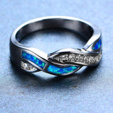 Blue Fire Opal Ring