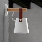 Nordic Wood & Leather Sconce