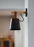 Nordic Wood & Leather Sconce