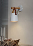 Nordic Wood & Leather Sconce