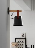 Nordic Wood & Leather Sconce