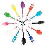 Spoon Fork Creative Quartz Wall Mounted Clock