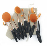 10 Piece Oval Brush Set