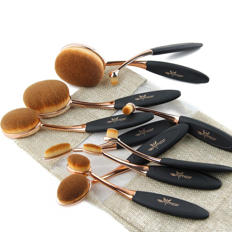 10 Piece Oval Brush Set