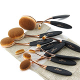 10 Piece Oval Brush Set