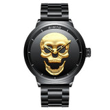 Biker Steel Skull Watch