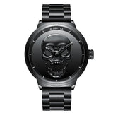 Biker Steel Skull Watch